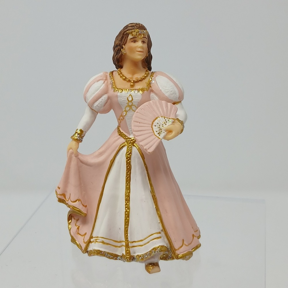 Schleich World of Knights Princess Figure w/ Fan -Retired 2005 Castle 70045 Pink